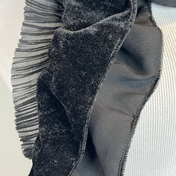 Chico’s Scarf Black Slinky Velvet Oblong NWT Whimsigoth Witchy - Picture 3 of 8